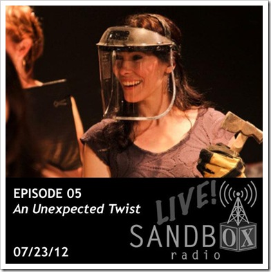 A Sandbox Radio Show contains so much fabulousness that sometimes it’s prudent to protect your face. Tracy Hyland